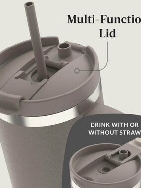 Brand new - Contigo Taupe Insulated Tumbler with Multi-Function Lid
